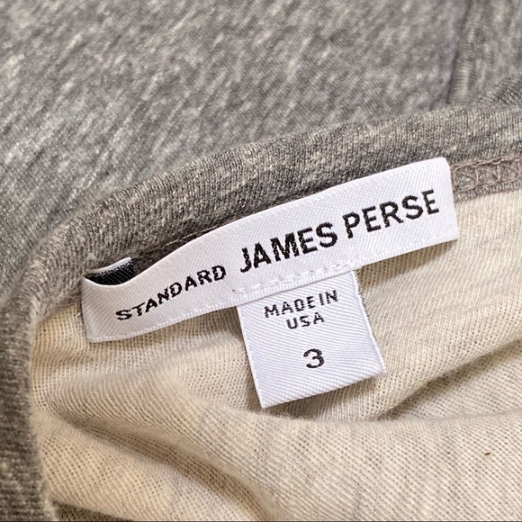 James Perse gray cream jersey knit cotton short sleeve t-shirt shirt dress - Picture 4 of 8